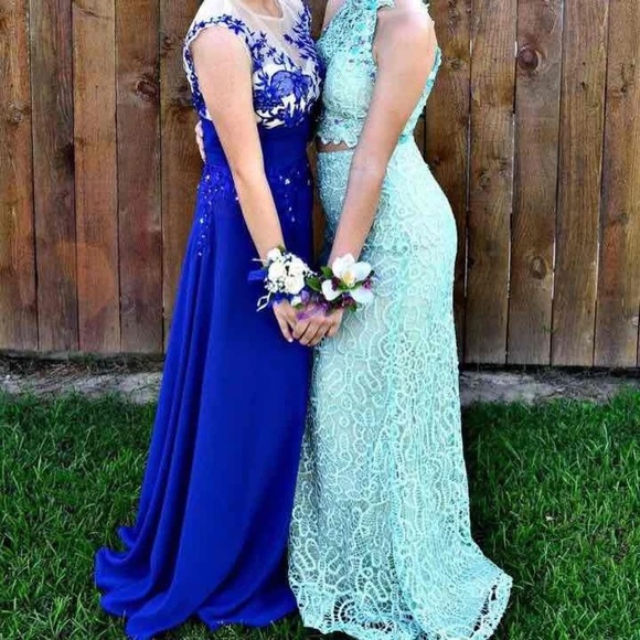 Blue Prom Dress - Picture 2 of 4